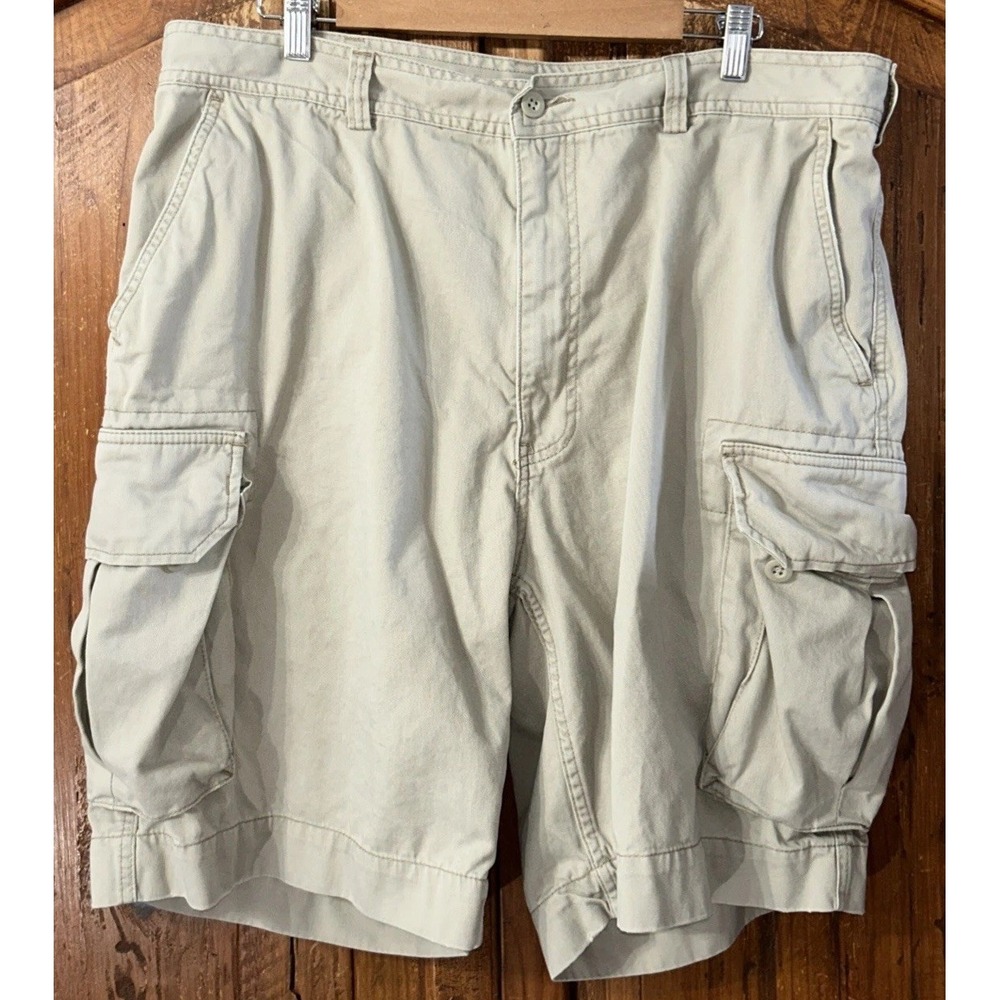 Vintage Polo Ralph Lauren Classic Polo 67 Chino Cargo Shorts Distressed Khaki 38 - Picture 3 of 5